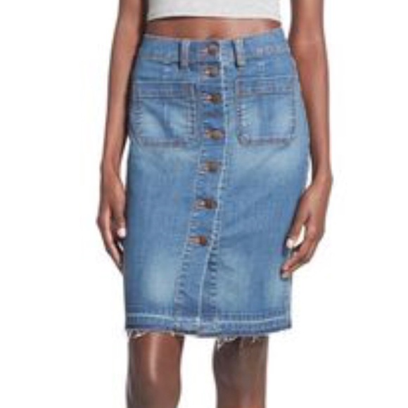 Sp Black Label Front Buttons Raw Hem 